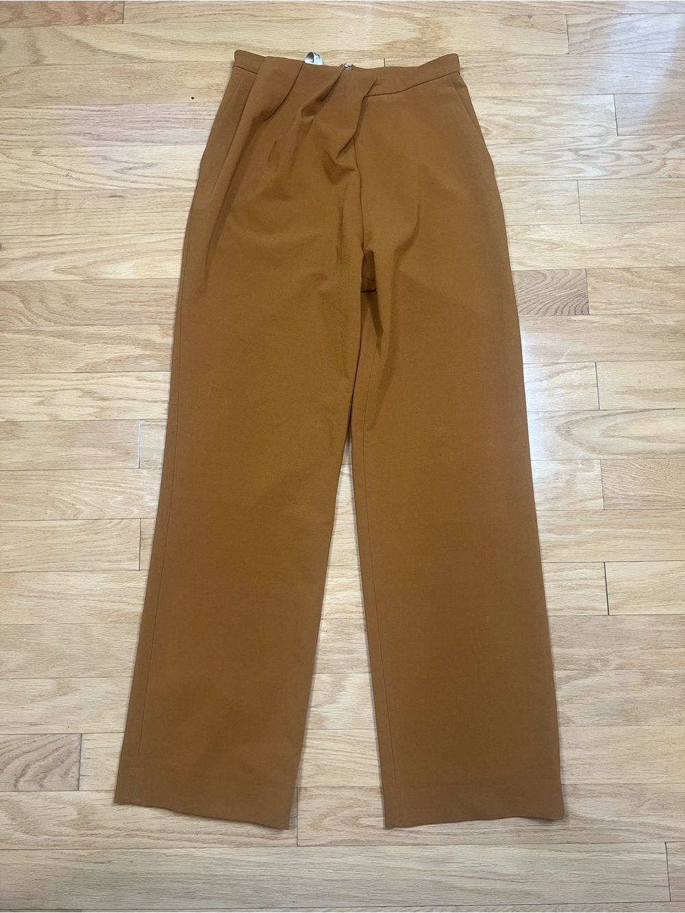 NWT House of CB Cosima Drape Front Trousers in Camel - Picture 2 of 16